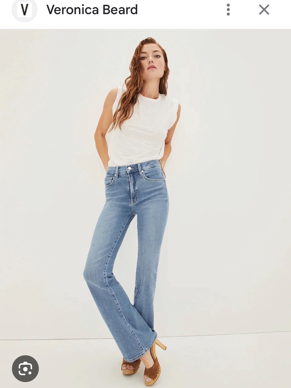 Veronica Beard Beverly High-Rise Skinny Flare Jeans - Iceberg. Size 25. NWOT